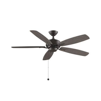 Fanimation Aire Deluxe - 52 Inch - Matte Greige with Weathered Wood Blades by Fanimation