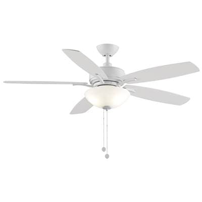 Fanimation Aire Deluxe - 52 Inch - Matte White with Matte White Blades and LED Bowl Light Kit -...