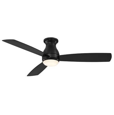 Fanimation Hugh - 52 Inch - Black with Black Blades and LED Light Kit by Fanimation