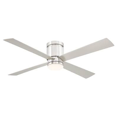 Fanimation Kwartet 52 Inch Indoor/outdoor Ceiling Fan with Brushed Nickel Blades and LED Light...