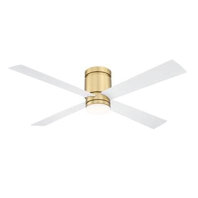 Fanimation Kwartet 52 Inch Indoor/outdoor Ceiling Fan with Matte White Blades and LED Light Kit -... by Fanimation