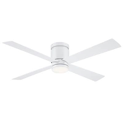 Fanimation Kwartet 52 Inch Indoor/outdoor Ceiling Fan with Matte White Blades and LED Light Kit -... by Fanimation