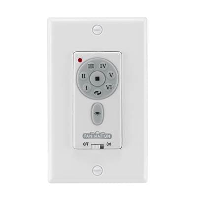 Fanimation Wall Control Six Speed DC Motor - White
