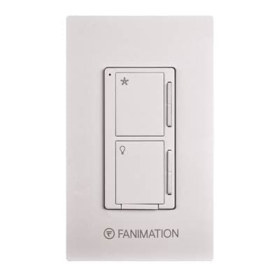 Fanimation Wall Control - Fan 3 Speeds and Dimming Light - White by Fanimation