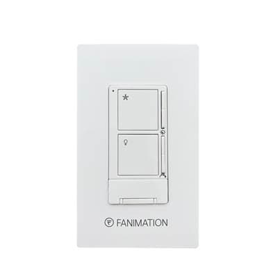 Fanimation Ceiling Fan Wall Control - Fan 3 Speeds and CCT Light - White