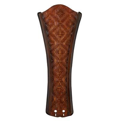 Fanimation 22'' Concave Carved Blade W/woven Bamboo: Walnut - Set by Fanimation