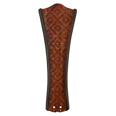 26'' Concave Carved Blade W/Woven Bamboo: Walnut - Set by Fanimation