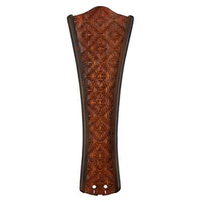 Fanimation 26'' Concave Carved Blade W/woven Bamboo: Walnut - Set by Fanimation
