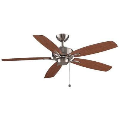 Fanimation Aire Deluxe - 52 Inch - Brushed Nickel with Cherry/dark Walnut Reversible Blades -...