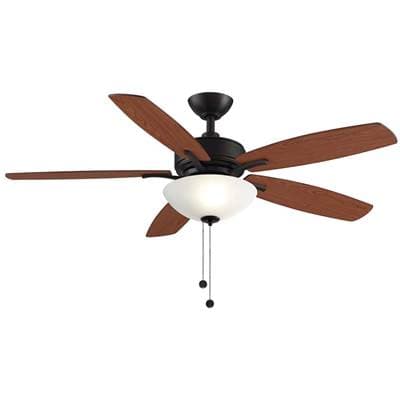 Fanimation Aire Deluxe - 52 Inch - Dark Bronze with Cherry/dark Walnut Blades and LED Bowl Light... by Fanimation