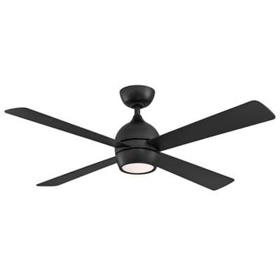 Fanimation Kwad - 52 Inch - Black with Black Blades and LED Light Kit