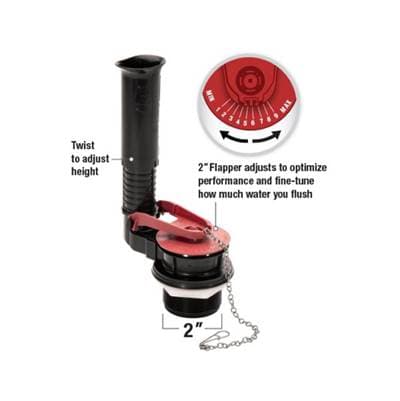 Fluidmaster Universal 2'' Adjustable Toilet Flush Valve Repair Kit by Fluidmaster