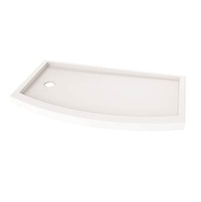 Fleurco Bowfront BASE SIDE Drain/3260/left/ - White