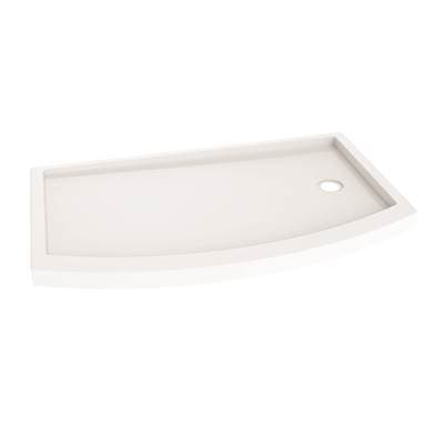 Fleurco Bowfront BASE SIDE Drain/3260/right/ - White by Fleurco