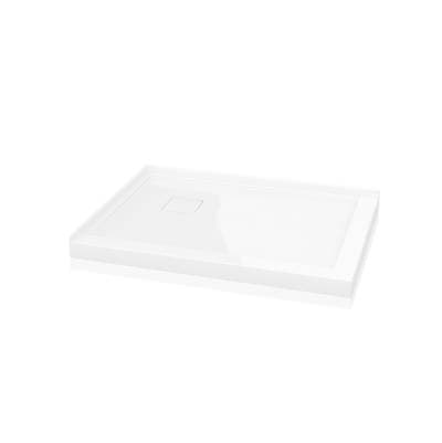 Fleurco Flanged BASE W/corner Drain Cover / 2-FLANGE/6036/WHITE/LEFT - White