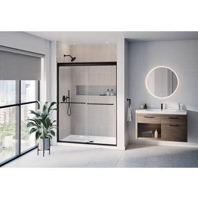 Fleurco Cordoba PLUS 10MM/60/MATTE Black/clear Glass/ Sekur+ - Matte Black with Clear Glass