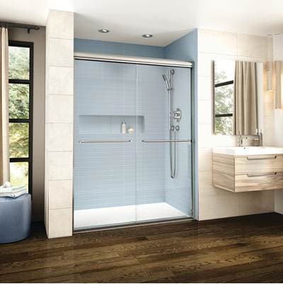 Fleurco Cordoba Plus/48/chrome/clear Glass / Sekur+ - Chrome with Clear Glass