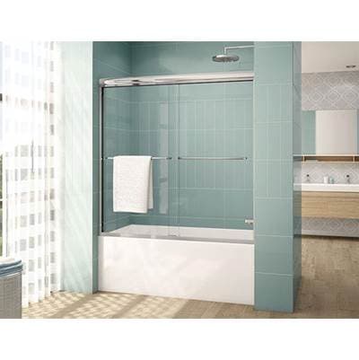 Fleurco Cordoba PLUS TUB 10MM/56-60/CHROME/CLEAR Glass / Sekur+ - Chrome with Clear Glass by Fleurco