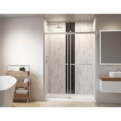 Fleurco FIBO Alcove WALL Panel KIT 48X38 - Cracked Cement by Fleurco
