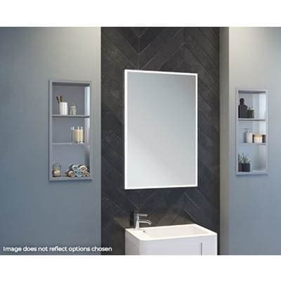 Fleurco LUNA HALO Lighted Medicine Cabinet/single/flat/19''x30'' - Sandblasted