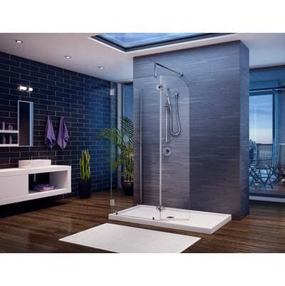 Fleurco Monaco ''v'' RD 2-PAN & Dr/chr/clr/lft/ov Hg/fl TB - Chrome