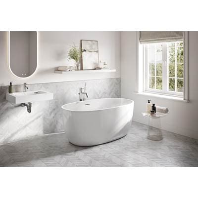 Fleurco ARIA Solfege Tub/5532/white/white Drain Cover - White by Fleurco