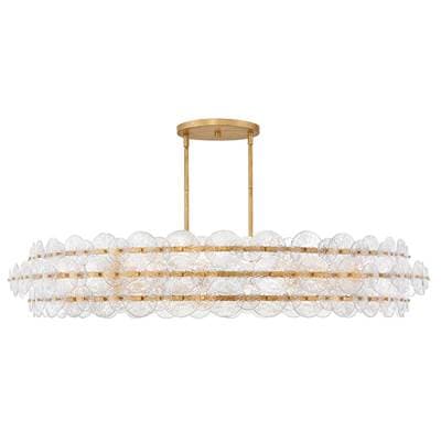 Fredrick Ramond Extra Large Drum Chandelier - Distressed Brass by Fredrick Ramond