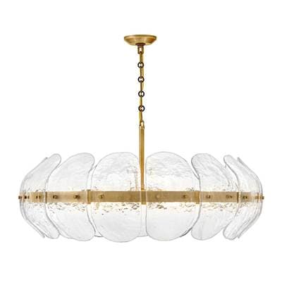 Fredrick Ramond Large Convertible Drum Chandelier - Heritage Brass by Fredrick Ramond