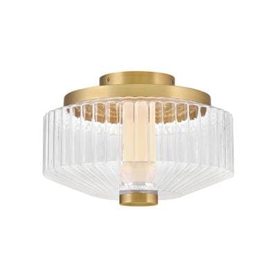 Fredrick Ramond Small LED Flush Mount - Lacquered Brass by Fredrick Ramond