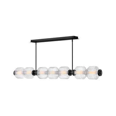 Fredrick Ramond Large Seven Light LED Linear - Black
