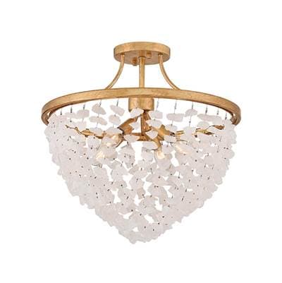 Fredrick Ramond Medium Semi-flush Mount - Distressed Brass