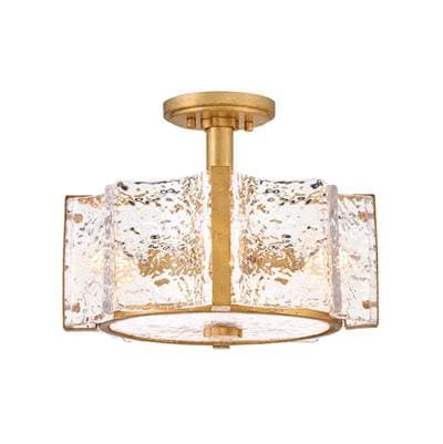 Fredrick Ramond Medium Semi-flush Mount - Distressed Brass by Fredrick Ramond