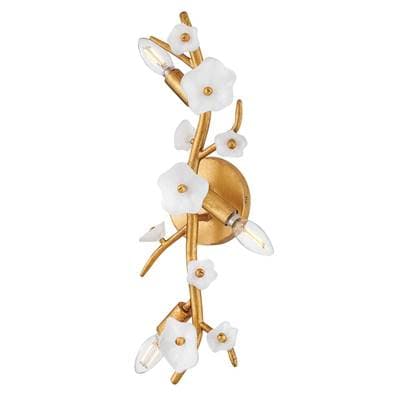 Fredrick Ramond Large Three Light Sconce - Distressed Brass