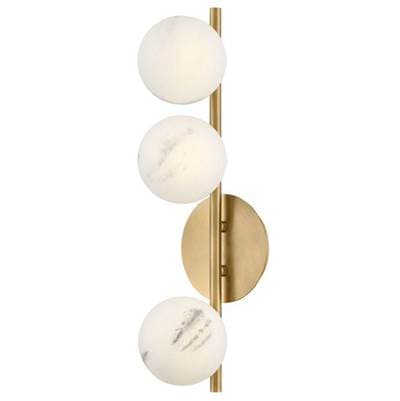 Fredrick Ramond Large Three Light Sconce - Lacquered Brass by Fredrick Ramond