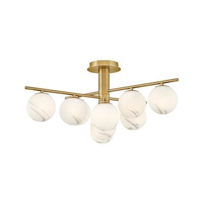 Fredrick Ramond Large Semi-flush Mount - Lacquered Brass