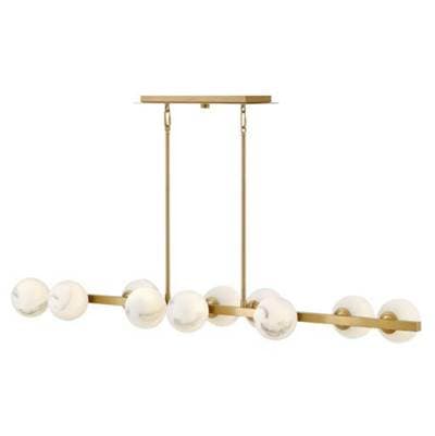 Fredrick Ramond Large Ten Light Linear - Lacquered Brass by Fredrick Ramond