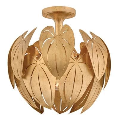 Fredrick Ramond Large Convertible Semi-flush Mount - Distressed Brass by Fredrick Ramond