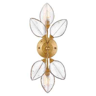 Fredrick Ramond Large Two Light Sconce - Distressed Brass