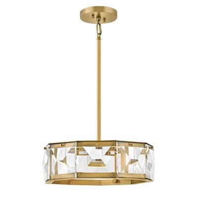 Foyer Jolie Medium Led Semi-Flush Mount in Heritage Brass by Fredrick Ramond