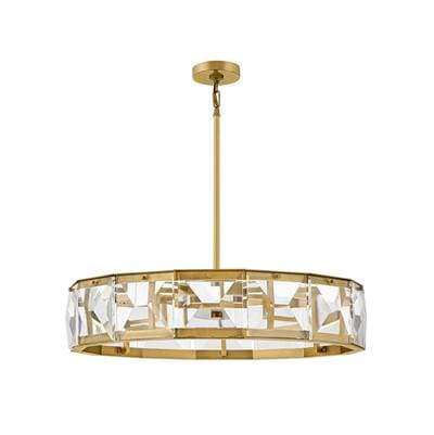 Fredrick Ramond Chandelier Jolie Large Led Drum - Heritage Brass by Fredrick Ramond
