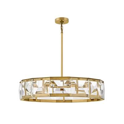 Chandelier Jolie Large Led Drum in Heritage Brass