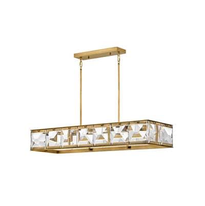Fredrick Ramond Chandelier Jolie Large Led Linear - Heritage Brass by Fredrick Ramond