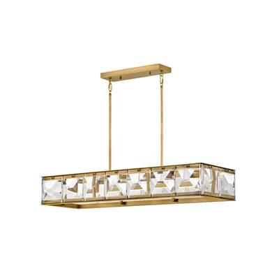 Chandelier Jolie Large Led Linear in Heritage Brass