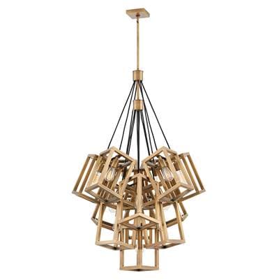 Fredrick Ramond Chandelier Ensemble - Brushed Bronze