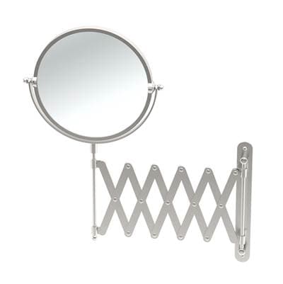 Gatco Accordion Wall Mirror 7.5'' Dia., 3X Magnification - Satin Nickel