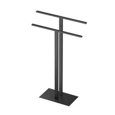 Modern Floor Towel Stand, Matte Black