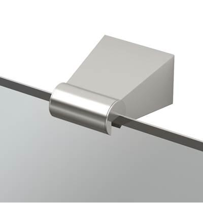 Bleu 30''H Fixed Mount Rectangle Mirror, Satin Nickel