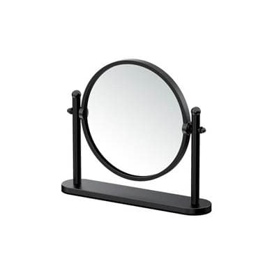 Gatco Table Mirror, 3X Magnification - Matte Black