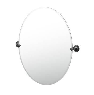 Designer II 32''H Frameless Oval Mirror Matte Black