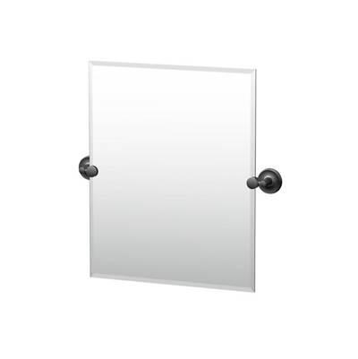Designer II 24''H Frameless Rectangle Mirror Matte Black by Gatco